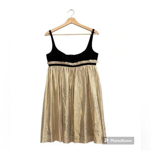 Jay Godfrey silk sleeveless dress metallic fall trend holiday party Christmas